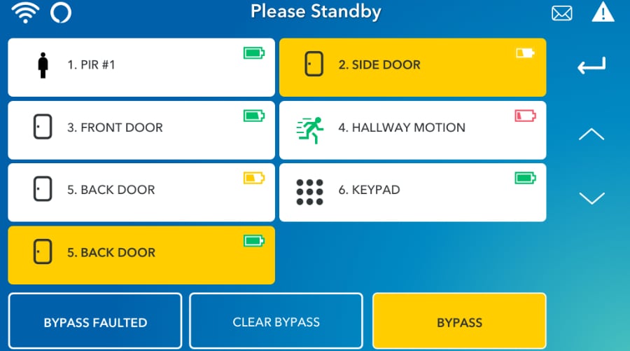 St. Paul security system command screen.